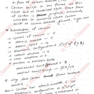 Carbon and its Compounds